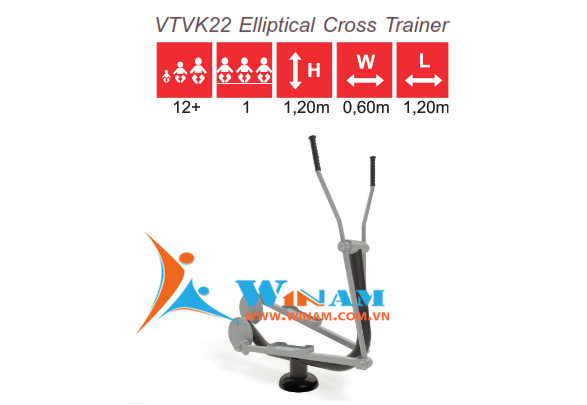 Thiết bị tập thể dục - WinFit -  VTVK22 Elliptical Cross Trainer