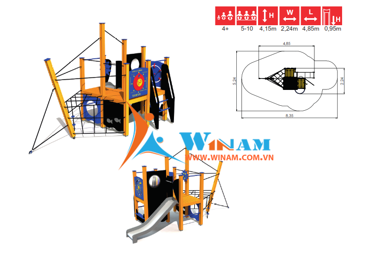 Khu vui chơi liên hoàn - Winplay - MM177 P Playship AMITY