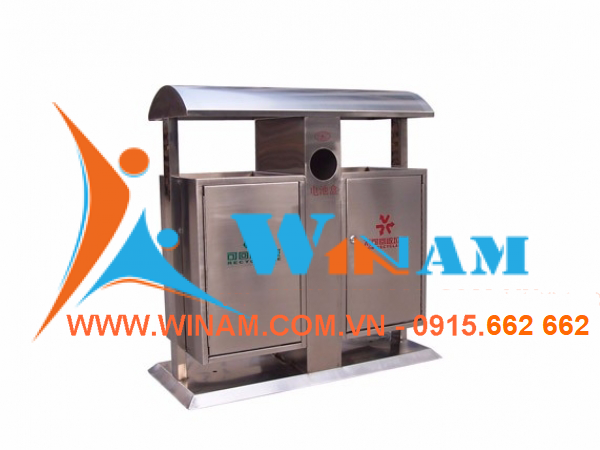 Thùng rác công viên - WINWORX - WABS76 outdoor metal trash bin