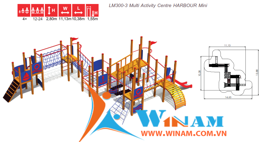 Khu vui chơi liên hoàn - Winplay - LM300-3 HARBOUR Mini