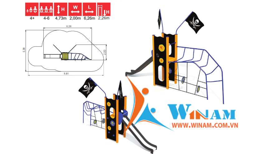 Khu vui chơi liên hoàn - Winplay - NW101 P GOLDSMITH 