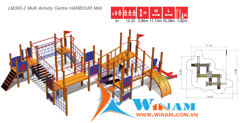 Khu vui chơi liên hoàn - Winplay - LM300-2 HARBOUR Midi