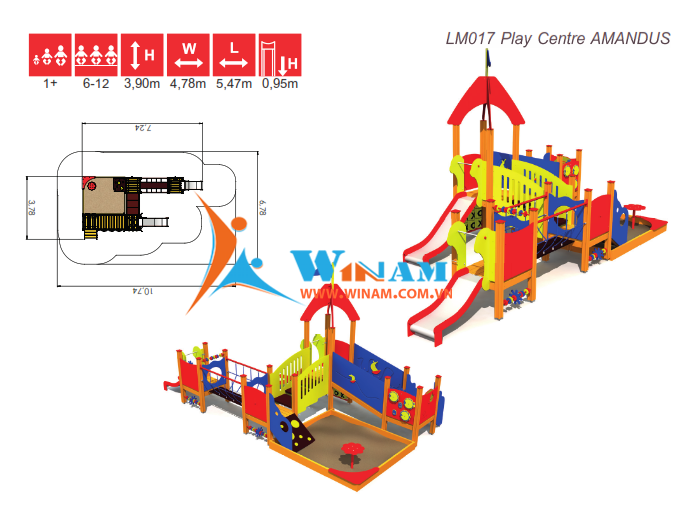 Khu vui chơi liên hoàn - Winplay - LM017 AMANDUS