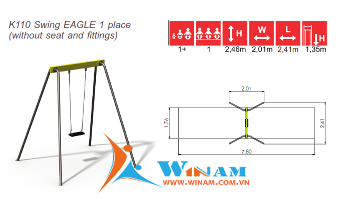 Xích đu - Winplay - K110 Swing EAGLE 1 place