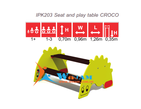 Bàn ghế ngoài trời - Winplay - IPK203 CROCO