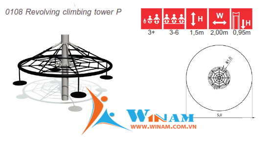 Thiết bị leo trèo - Winplay - 0108 Revolving climbing tower P