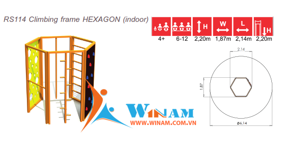 Thiết bị leo trèo - Winplay - RS114 HEXAGON (indoor)