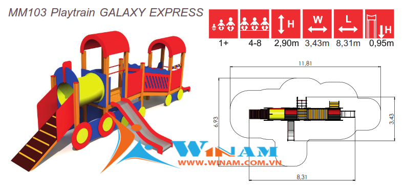 Khu vui chơi liên hoàn - Winplay - MM103 GALAXY EXPRESS