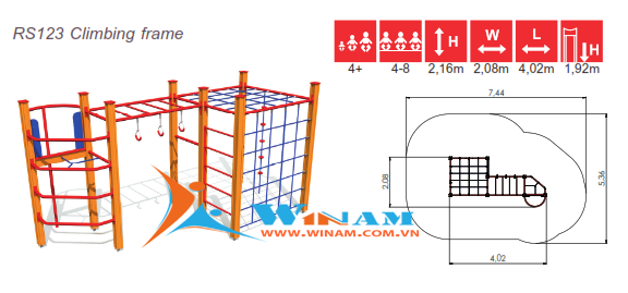 Thiết bị leo trèo - Winplay - RS123 Climbing frame