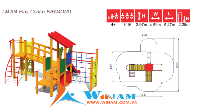 Khu vui chơi liên hoàn - Winplay - LM204 RAYMOND