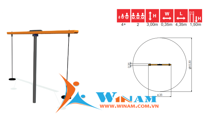 Thiết bị vận động cho trẻ em - Winplay - AM400