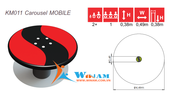 Thiết bị vận động cho trẻ em - Winplay - KM011 MOBILE