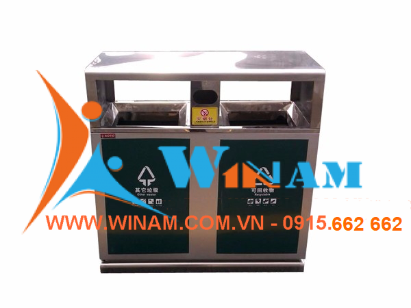 Thùng rác công viên - WINWORX - WABS73 outdoor metal trash bin