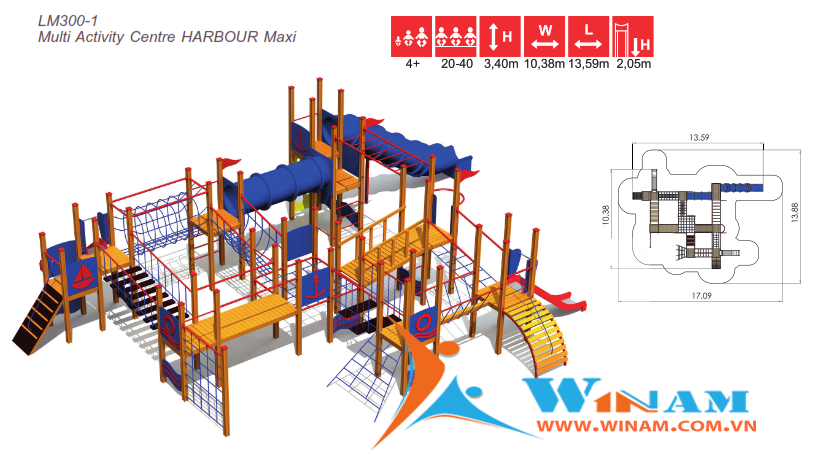 Khu vui chơi liên hoàn - Winplay - LM300-1 HARBOUR Maxi