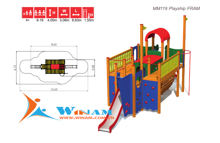 Khu vui chơi liên hoàn- Winplay - MM119 FRAM