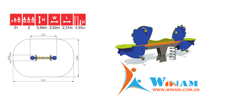 Bập bênh - Winplay - K106 W MF See-saw MUSSEL