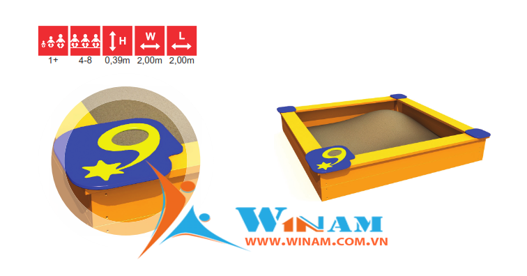 Thiết bị vận động cho trẻ em - Winplay - LK20 Z Sandbox - 2000x2000