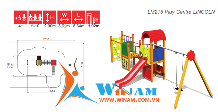 Khu vui chơi liên hoàn - Winplay - LM215 LINCOLN