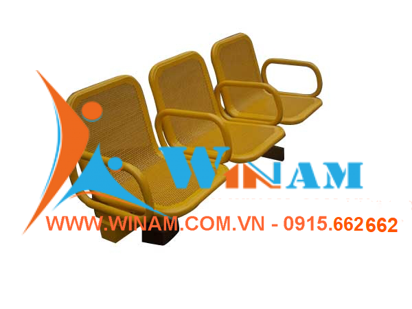 Bàn ghế công cộng - WinWorx - WA58- Hospital waitting seating with 3 chairs