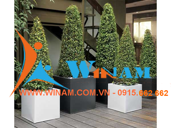 Chậu hoa - WinWorx - WAFB35 Square park steel flower pot