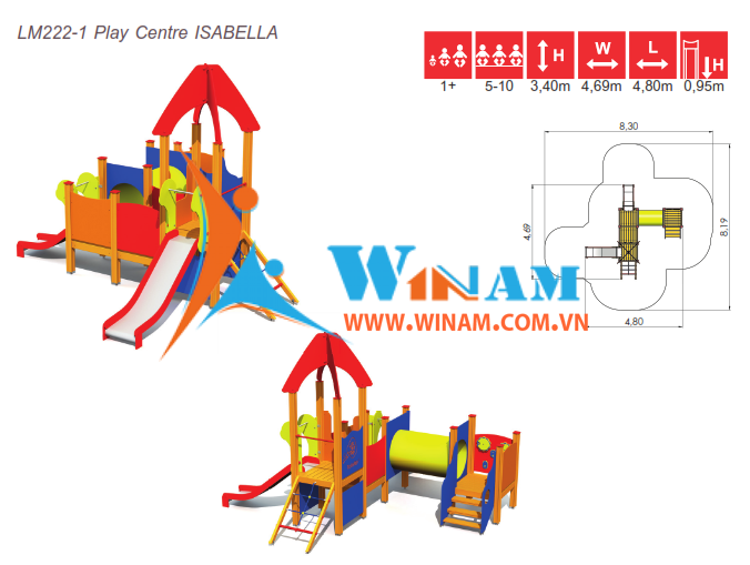 Khu vui chơi liên hoàn - Winplay - LM222-1 ISABELLA