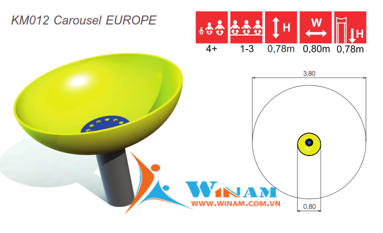 Thiết bị vận động cho trẻ em - Winplay - KM012 EUROPE