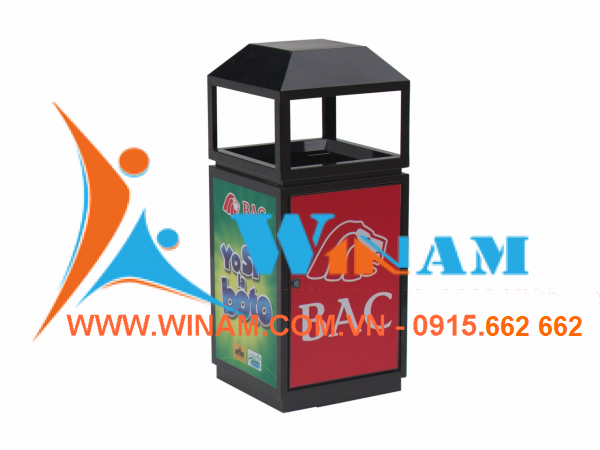 Thùng rác công viên - WINWORX - WABS21 steel park waste bin