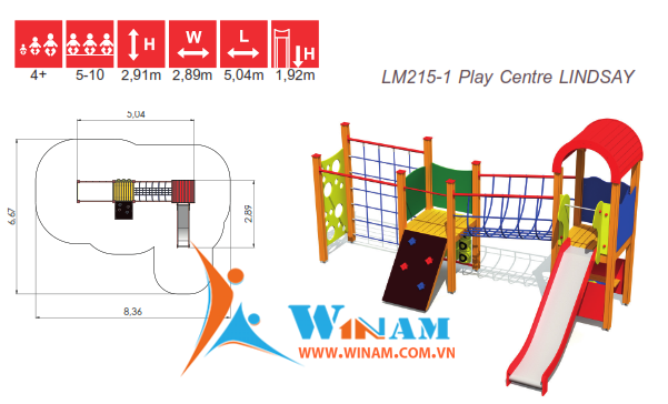 Khu vui chơi liên hoàn - Winplay - LM215-1 LINDSAY