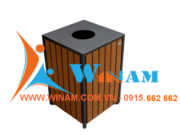 Thùng rác công viên - WINWORX - WABW36 Wooden Trash Bin