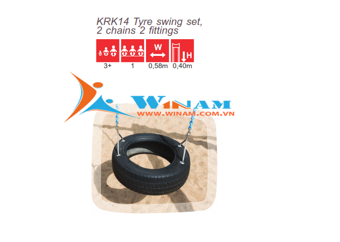 Xích đu - Winplay - KRK14 Tyre swing set