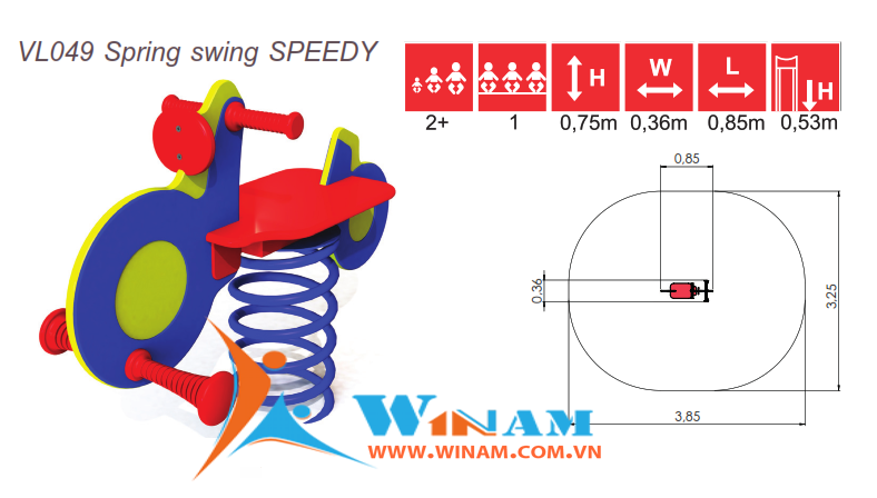 Thú nhún - Winplay - VL049 Spring swing SPEEDY