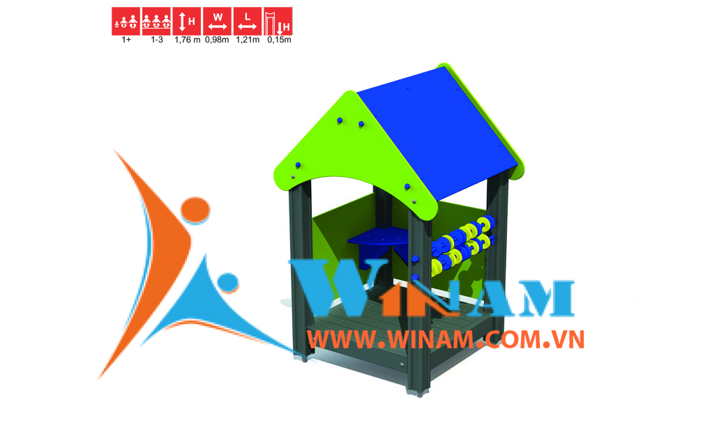 Thiết bị vận động cho trẻ - Winplay - MM001 MF FR Playhouse KIOSK