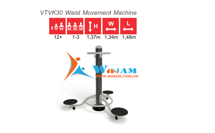 Thiết bị tập thể dục - WinFit - VTVK30 Waist Movement Machine