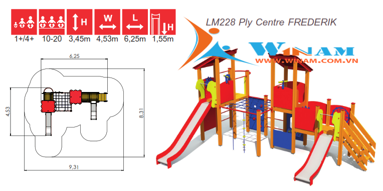 Khu vui chơi liên hoàn - Winplay - LM228 FREDERIK