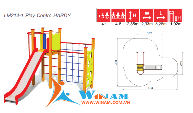 Khu vui chơi liên hoàn - Winplay - LM214-1 HARDY 