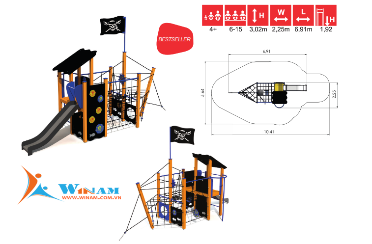 Khu vui chơi liên hoàn - Winplay - MM116 BLACK DRAGON