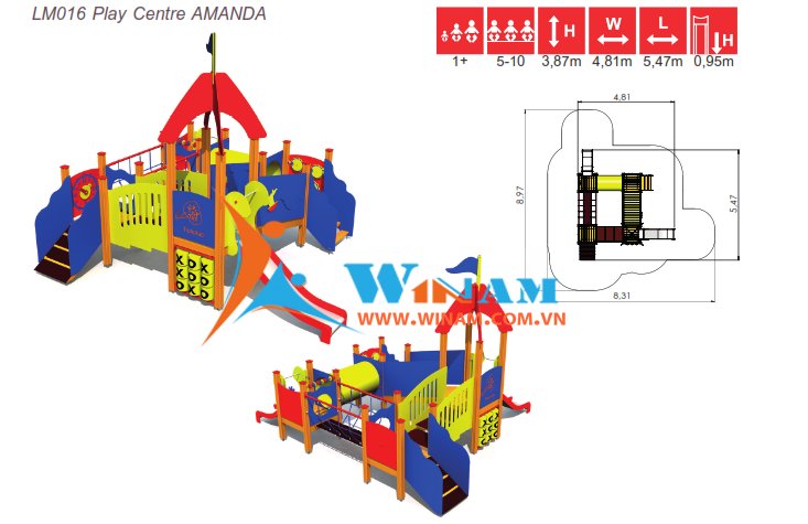 Khu vui chơi liên hoàn - Winplay - LM016 AMANDA
