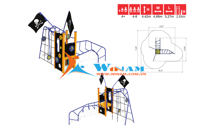 Khu vui chơi liên hoàn - Winplay - NW202 P COX