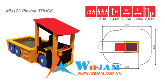 Ô tô mô hình - Winplay - MM123 Playcar TRUCK 