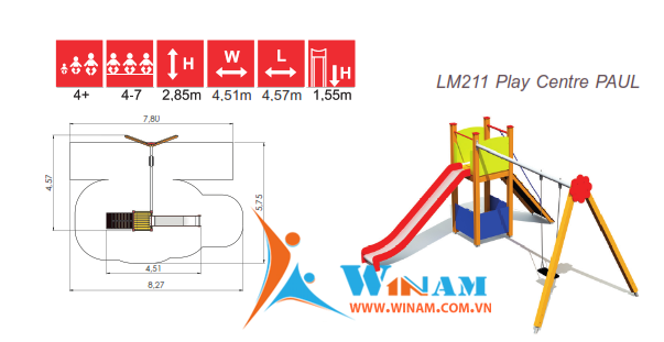 Khu vui chơi liên hoàn - Winplay - LM211 Play Centre PAUL