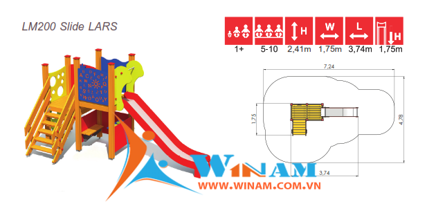 Cầu trượt - Winplay - LM200 Slide LARS