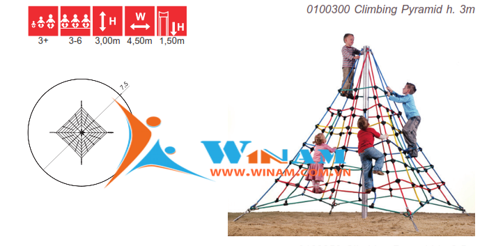 Thiết bị leo trèo - Winplay - 0100300 Pyramid h. 3m