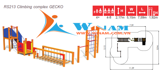 Thiết bị leo trèo - Winplay - RS213 GECKO