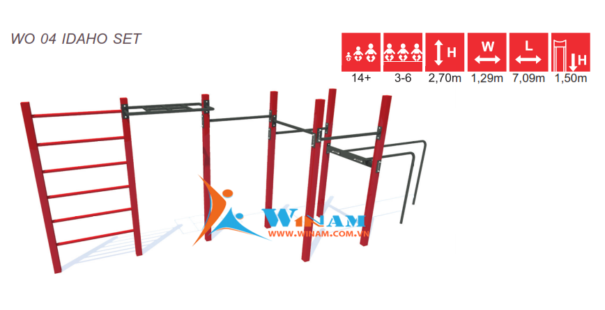 Thiết bị tập thể dục - WinFit -  WO 04 IDAHO SET