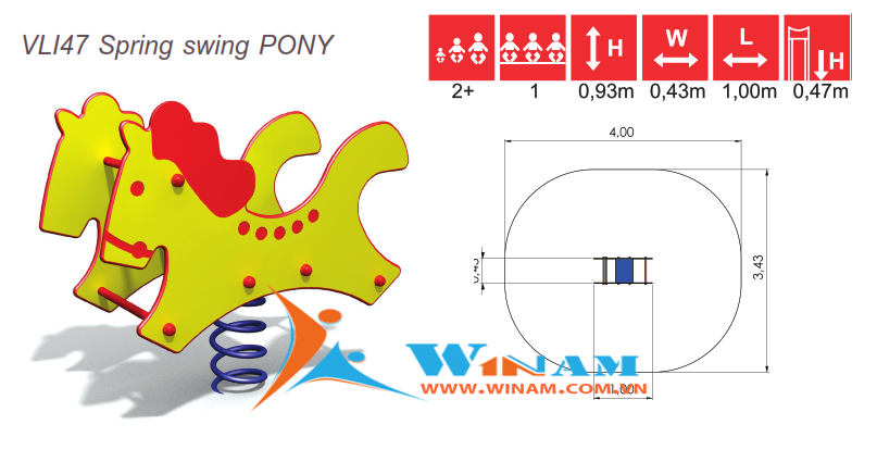 Thú nhún - Winplay - VLI47 Spring swing PONY