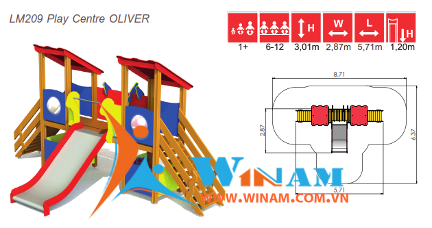 Khu vui chơi liên hoàn - Winplay - LM209 OLIVER