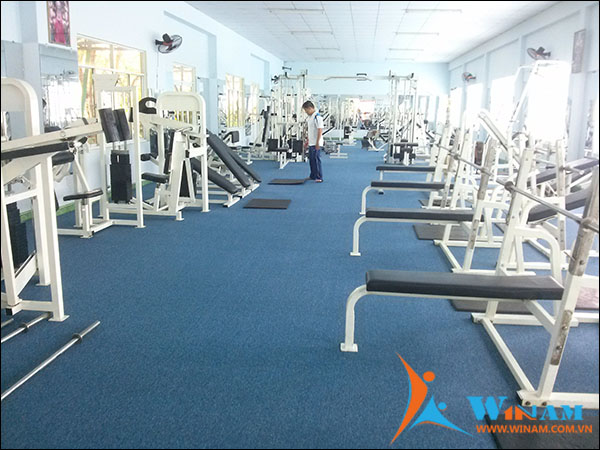 Winam lắp đặt thảm cho phòng GYM thuộc công viên Thanh Lễ, tỉnh Bình Dương