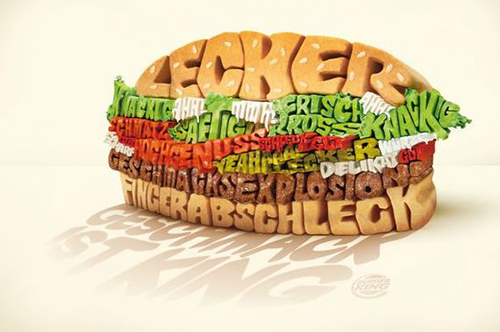 Phong cách quảng cáo Typography của Burger King