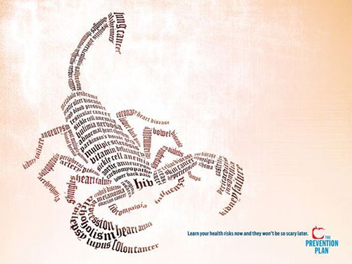 Quảng cáo Typography của Cục y tế dự phòng Hoa Kỳ
