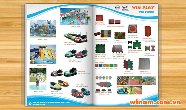 Hình ảnh Catalogue sản phẩm Thiết bị vui chơi cho trẻ em.